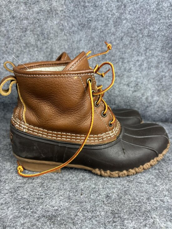 Vintage LL Bean Duck Boots Womens US Size 7 Shoes Muck  LL Bean Bean Boots Womens Size 7 Brown Leather Ankle Duck Rain Boots USA